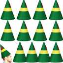 Toulite 80 Packs Christmas Elf Hats Bulk for Adults Felt Christmas Party Hats The Elf Costume Accessories for Men Women Funny Xmas Party Gifts