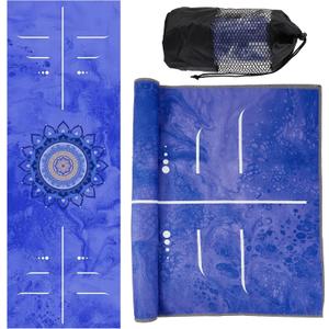 Yoga Towels, Non Slip Hot Yoga Mat Towel with Grip Dots,Super-Absorbent Soft Microfiber Yoga Blanket for Pilates, Fitness and Workout 72inch x 24inch