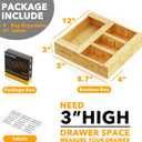 SpaceAid Bag Storage Organizer for Kitchen Drawer, Bamboo Organizer, Compatible with Gallon, Quart, Sandwich and Snack Variety Size Bag (4 Pack)