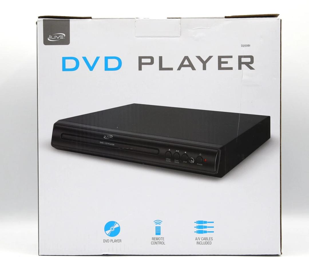 iLive DVD Player, Remote Control & Video Cables Included, D200Bi