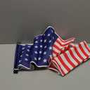 4th of July Decorations Light Up Hanging American Flag Banners, Glow in the Dark Fourth of July USA Patriotic Red White and Blue Decor for Memorial Day Veterans (14"x72" Lighted)