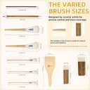 Glaze Brushes Pottery Tools,10 PCS Painting Ceramic Brush Set, Different Shape Wool Soft Bristle for Ceramic Pottery Glazing Creation