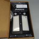 intelamp Solar Street Lights Outdoor Waterproof 3000LM 12500mAh Dual Motion Sensor Dusk to Dawn Security Floodlight Lamp Outside, LED Flood Lighting Exterior with Remote for Parking Lots Patio Yard (Black 1 Pack)