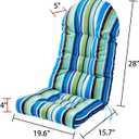 Enipate Weather Resistant Adirondack Chair Cushions High Back Indoor Outdoor Patio Tufted Thicken Lounge Cushion Seat Pads