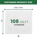 Voomey 6-Pack Plastic Drop Cloth 9x12 Feet - Waterproof and Clear Drop Cloth for Painting Sheet - Plastic Sheeting - Furniture Protection, and Floor Covering