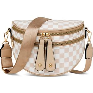 KKXIU Crossbody Sling Bag for Women Trendy Fanny Pack Vegan Leather Chest Bag | Trendy