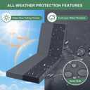 Summsun Chaise Lounge Cushions Outdoor Set of 4 - Waterproof and Fade Resistant Sun Lounger Replacement Cushions - Patio Lounger Pads with Removable Cover for Pool, Deck, 72 x 21 x 3 Inch, Dark Grey, 72" x 21" x 3" | 4 Pack