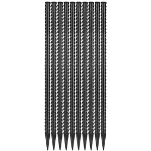 Black Metal Stake Steel Metal Stakes for Garden with Chisel Point End Heavy Duty Ground Anchors