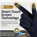 Welvgnnce Women's Winter Warm Gloves With Touch Screen Texting Fingers, Windproof, Fleece Lined, Thick Warm Gloves (Blue)