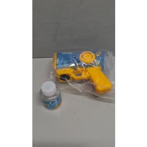 Bubble Guns with Bubble Solution- 1 Pack, Bubbles Gun, Blaster, Blower, Maker, Machine for Boys Girls, Birthday Gifts for Ages 3 4 5 6 7 8 Year Old Kid, Outdoor Toys for Toddlers, Party, Wedding (Blue/Yellow)