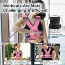 Adjustable Weighted Vest for Women & Men, 4-10lb/11-20lb/20-32lb Vest with 6 Ironsand Weights for Strength Training and Home Workout, Weight Vest with Reflective Strip for Running, Walking (Pink)