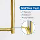 Paper Towel Holder - Self-Adhesive or Drilling, Gold, Wall Mounted, SUS304 Stainless Steel Kitchen Roll Dispenser Under Cabinet