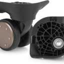 Plastic Suitcase Wheels, 360 Swivel Black Spinner Luggage Casters, V133A