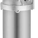 Amwater NSF/ANSI 42 Stainless Steel Whole House Water Filter Housing, 5" x 2.5" Sediment Water Filter System for Heavy Duty, Well & City Water, 1" NPT Port, Drain Valve Style C