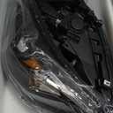 munirater 1 Pair Headlights Replacement for A-ccord Sedan 2013 2014 2015 Headlamp DRL Halogen Black Driver and Passenger Side RH&LH