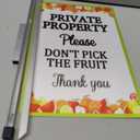 Do Not Pick fruit yard Sign With Stake,Protecting Fruits Yard Sign,Garden Sign With Stake Garden Farm Decor Fence Yard Outdoor For Private property(8x12in)