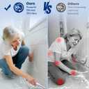 3 x Electric Grout Brush Power Scrubber: Rechargeable Crevice Cleaning Brushes 4H Working Times IPX7 Waterproof with Multi Brush Head for Home Kitchen Window Bathroom Tub Grout Tile (White)