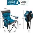 Northroad Foldable Camping Chair Heavy-Duty Outdoor Folding Chair Support Up to 300lbs for Hiking, Picnics, Patio, Beach, Fishing (Blue)