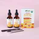 Pumpkin Seed Oil for Hair Growth, 100% Pure Natural Cold Pressed Organic, Moisturizing & Nourishing Dry Damaged Hair & Scalp, for Skin Care, Hair Care, Body Massage, 2 fl oz + 2 fl oz