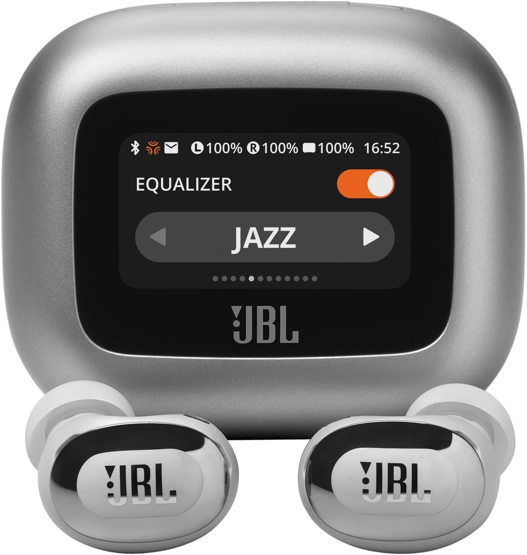 JBL Live Buds 3 - True Wireless Noise-Cancelling Bud-Type Earbuds, 40Hrs Total Playback, Wireless Charging, 6 Mics for Perfect Calls, Multi-Point Connection, IP55 Waterproof and dustproof (Silver) JBL Live Buds 3 - True Wireless Noise-Cancelling Bud-Type Earbuds, 40Hrs Total Playback, Wireless Charging, 6 Mics for Perfect Calls, Multi-Point Connection, IP55 Waterproof and dustproof (Silver)