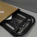 3-Tier Expandable Shoe Rack, Adjustable Width Shoe Organizer for Closet & Entryway, Extendable Metal Shoe Rack for Inside Closet, Space-Saving Shoe Storage Shelf Stand  Black