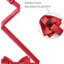 HOULIFE Bow Ties for Men Formal Satin Bowties Pre-tied Style Classic Tuxedo Bowtie Handkerchiefs Cufflinks Sets for Wedding (Red)