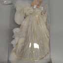 Kurt Adler 10-Light Ivory Angel Treetop, 12-Inch