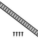 PATIKIL 31.5 x 3.2 Inch Door Air Vent Cover, Aluminum Grille Ventilation Cover Louvered with Mounting Screws for Cabinet Wardrobe Door, Black
