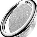 Syncwire Cell Phone Ring Holder Stand, Bling Bling Finger Ring Kickstand 360 Rotation Sparkle Phone Grip for Magnetic Car Mount Compatible with iPhone, Samsung, Pixel, All Smartphones - Glitter Silver