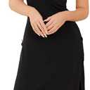 Briteroh Women's Sleepwear Womens Chemise Nightgown Sexy Chemise Lingerie Baby Doll Nighty Black X-Large