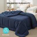Bedsure Comforter Duvet Insert - Quilted Comforters Full Size, All Season Duvet, GentleSoft Down Alternative Bedding, with 8 Tabs, Gifts for Women/Men, Navy Blue, Full 86 x 82 Inches