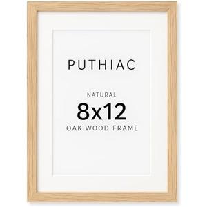 8x12 Oak Wood Picture Frams - Minimalist 8x12 Oak Wood Frames, 8"x12" Picture Frame Wood, Natural Solid Wooden Picture Frames for Wall Art Photo and Prints (1 Pack, Beige)