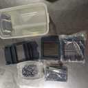 Mueller Pro-Series All-in-One, 12 Blade Mandoline Slicer for Kitchen, Food Chopper, Vegetable Slicer and Spiralizer, Cutter, Dicer, Grater, Kitchen Gadgets Sets with Container, White Sand/Gray