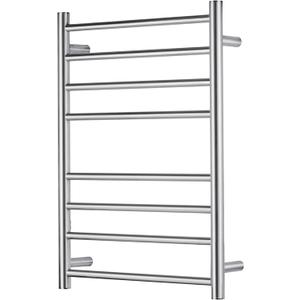 Electric Heated Towel Warmer - Wall Mounted Bathroom Towel Rack, Plug-in Design & Brushed Stainless Steel Finish 8 Bar (Polished)