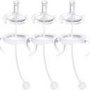 Sippy Cup Conversion Kit Compatible with Philips Avent Natural Baby Bottles, Soft Straw top and Weighted Ball Sippy Cup Transition Kit with Handles, 8m+ Pack of 3