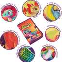 Baby Book Toys, Touch and Feel Crinkle Books for 0-3-6-12-18 Month Old Babies, Early Development Interactive Soft Toys, Thicker and More Textured, Christmas (Purple)