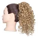 Xiaofeng Spring Curly Ponytail Hairpiece Blonde Drawstring Synthetic Ponytail Extension for Women and Girls Daily Use (27#, 12 Inches)
