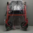 Unidad mdica, andador de cuatro ruedas con doble apoyo posterior extrable, 10257RD-1, Universal, Rojo, 1, 1