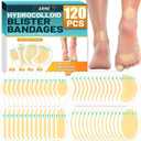 Arme Hydrocolloid Bandages, 120Pcs Gel Blister Bandages for Feet, Waterproof Blister Pads Blister for Prevention & Recovery, Blister Hydroseal Bandaids for Heel Toes Protection(4 Shape Variety Pack)
