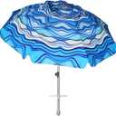 AMMSUN 7ft Fantasy Design Heavy Duty High Wind Beach Umbrella Parasols with UV 50+ Protection, sand anchor & Tilt Sun Shelter, Outdoor Sunshade Umbrellas Carry Bag for Patio Garden Pool Backyard