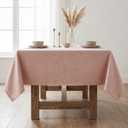 Horaldaily Pink Tablecloth 60x104 Inch Rectangular, Solid Rectangle Table Cloth with Golden Sequin, Thanksgiving Christmas Table Cover for Wedding, Party, Banquet, and Events