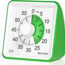 Secura 60-Minute Visual Timer, Classroom Timer, Countdown Timer for Kids and Adults, Time Management Tool for Teaching (Green & Green)