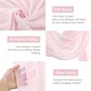 Wedding Arch Draping Fabric 28" x19FT, Sheer Chiffon Fabric Backdrop,1 Panel Blush Drapes for Wedding Ceremony Decor, Decorative Arch Drapery for Birthday Party Ceiling Curtain Backdrop