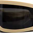 SPOSUNE Airsoft Goggles Anti Fog Army Tactical Goggles with 3 Interchangeable Lens UV400 Protection Airsoft Desert Goggles (027-khaki)