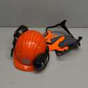 Husqvarna 592752601 Chainsaw Helmet with Metal Mesh Face Shield, Adjustable Ear Muffs for Hearing Protection, and Sun Peak, HDPE Forestry Helmet Shell, Orange