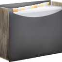 Expanding Accordion File Organizer, Letter Size, 13 Compartments, Large Capacity Document Storage, Waterproof, Black, 1-Pack