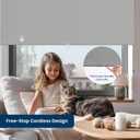 100% Blackout Roller Shades Cordless Blinds for Indoor Windows,Free-Stop Window Shades Pull Down,Thermal Insulated Fabric UV Protection,Blackout Window Guard Blinds for Home,Office,Grey,35" W x 72" H