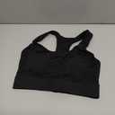 Sports Bras for Women High Support Racerback High Impact Sports Bra Push Up Women's Padded Workout Running Gym Yoga Tops (Large, Black)