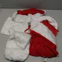 Women Santa Claus Costume Christmas Mrs Santa Dress Suit Red Dress with Hat and Leg Warmers, One Size