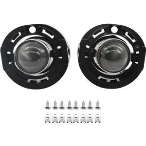 Pair Halogen Fog Light Assembly Compatible with Cherokee 2021/ Grand Cherokee 2014-2020/ Avenger 2011-2014 Left and Right Side Front Fog Lamp 5182021AB